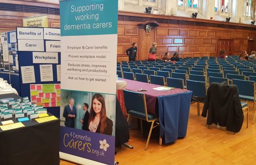 In plenty of time before the start 4 Dementia Carers stand was in place and ready for the delegates at the Plymouth International Dementia Conference
